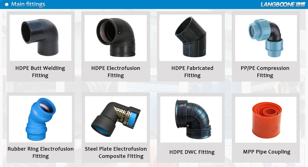 Injection Molded Pn16/10 HDPE Ef Fitting/PE100 Electrofusion Reducing Coupling Fitting