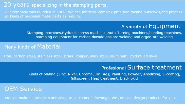 OEM&ODM Stainless Steel Precise Multi-Position Stamping Parts Cold Metal Stamping for Forming Process Cars Parts with Shaping Metal Tolerance 0.01mm